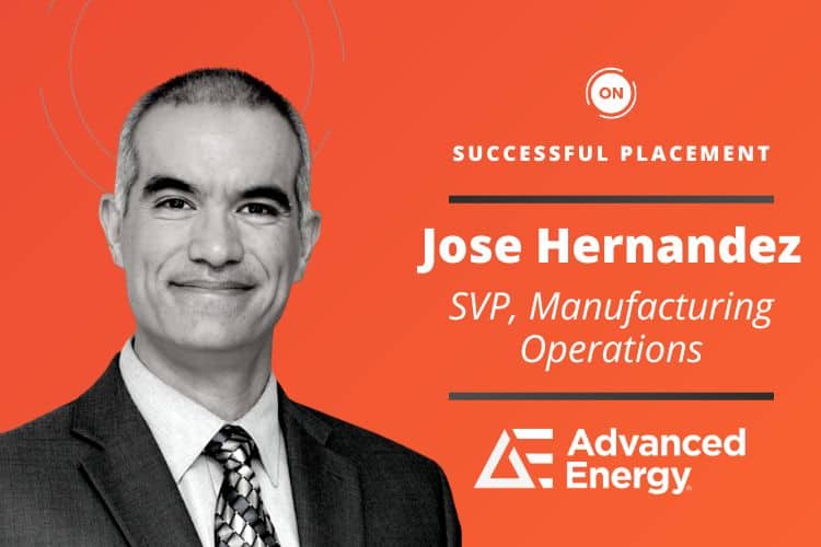 Advanced Energy Appoints New Senior Vice President Manufacturing Operations to Leadership Team - ON Partners