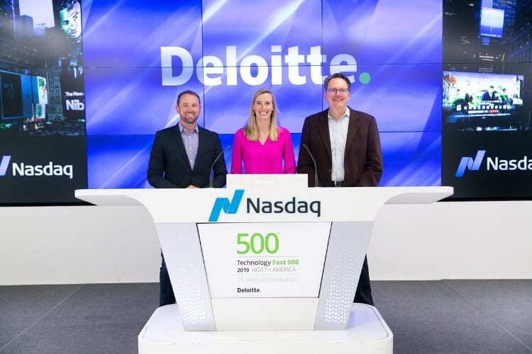 NASDAQ Closing Bell Ceremony For Deloitte Technology Fast 500 Sponsorship