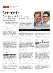 Executive Candidate Basic Mistakes